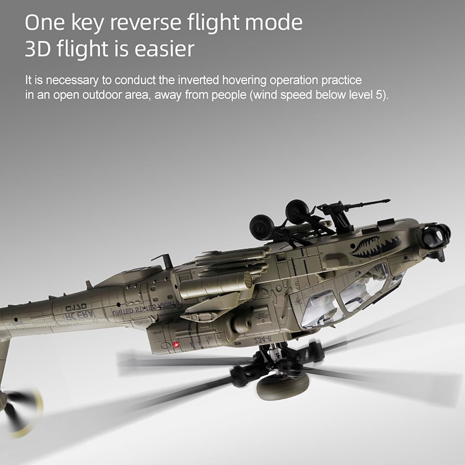 Rc Hobby Grade Helicopter - Hélicoptère télécommandé 310MM 6CH C170 AH-64D