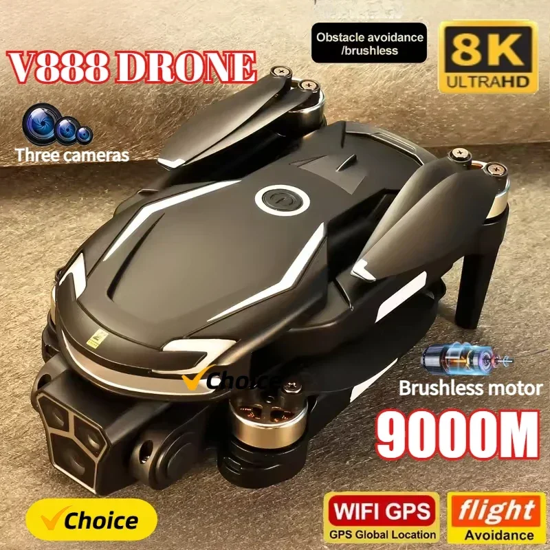 Rc Hobby China - Nouveau Drone V888 8K GPS Triple