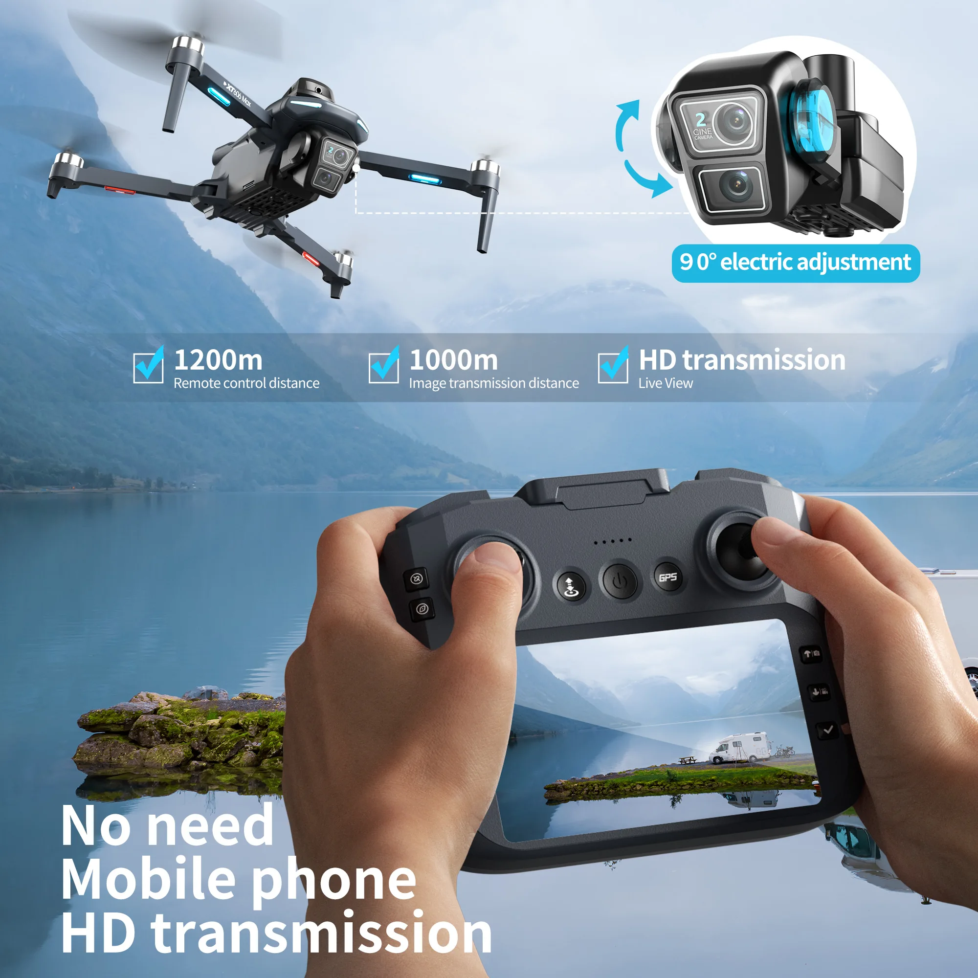 Drone professionnel Lenovo XT6 - Rc Hobby China avis et prix
