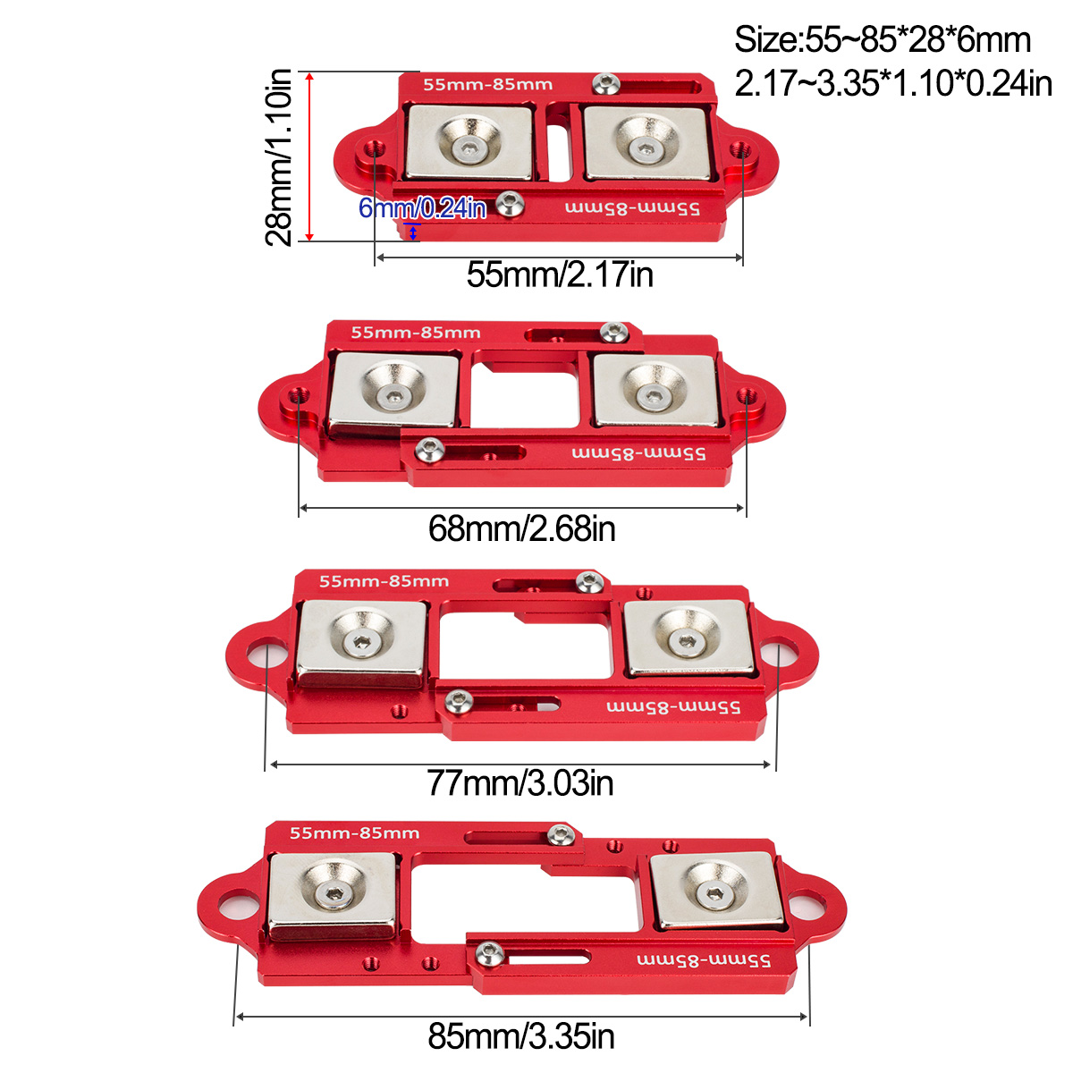 4 pièces 55-85mm corps magnéti - Body Shell Rc avis et prix